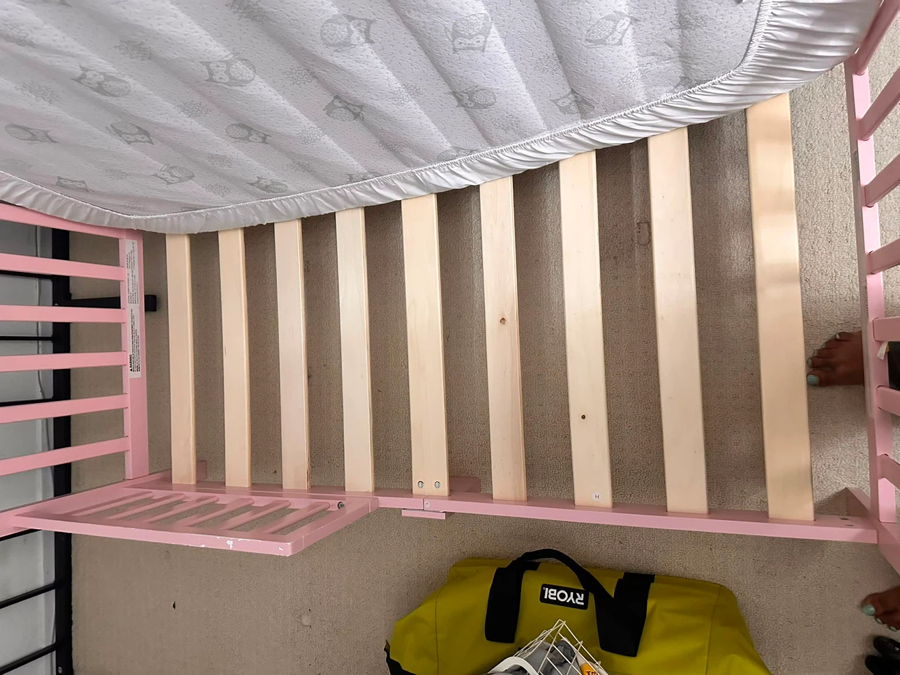 Pink Toddler Bed with Mattress