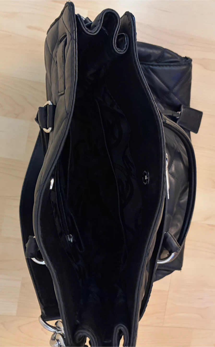 Michael Kors Black Quilted Leather Tote Bag - photo 4