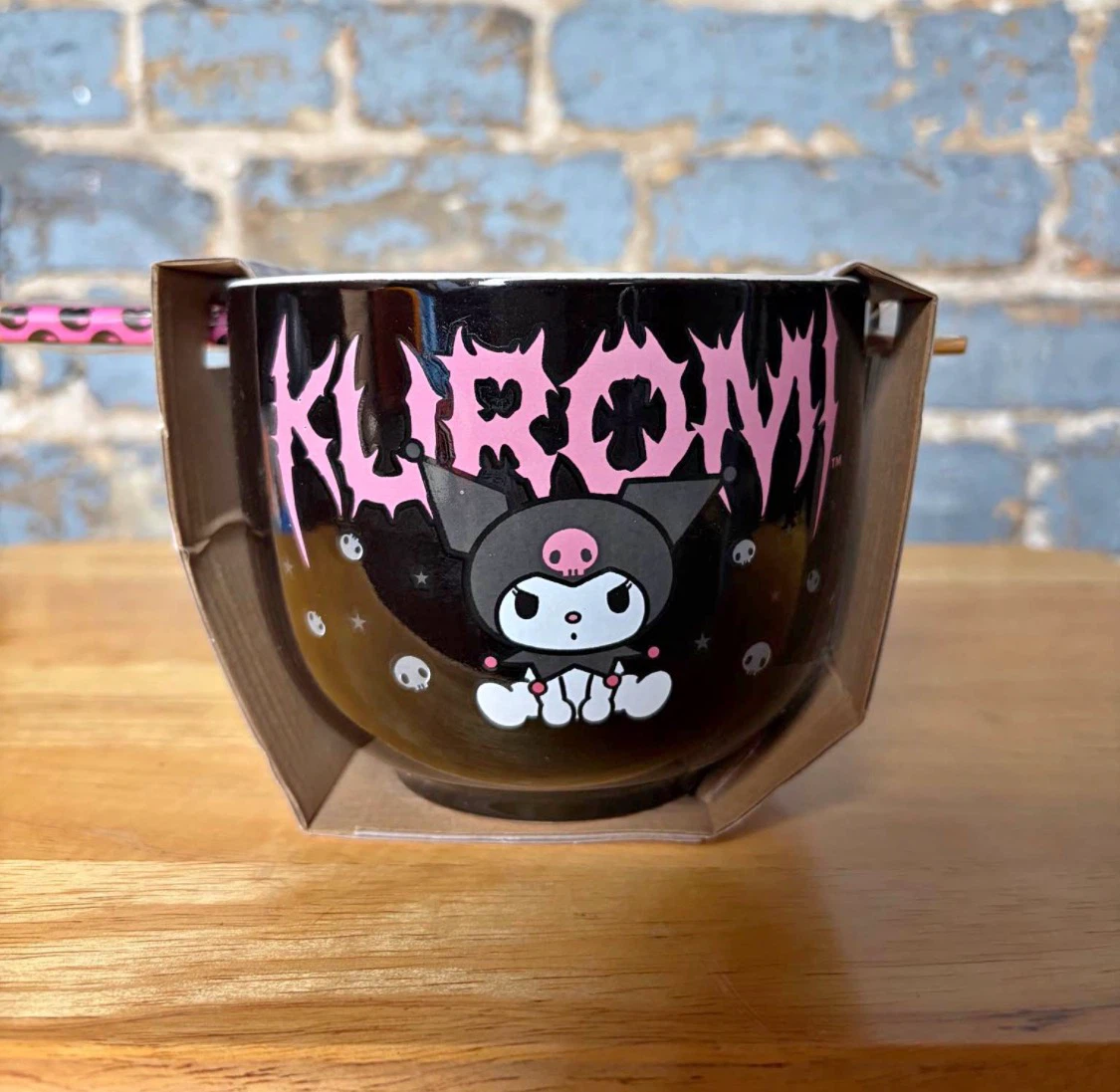 Kuromi Ramen Bowl with Chopsticks