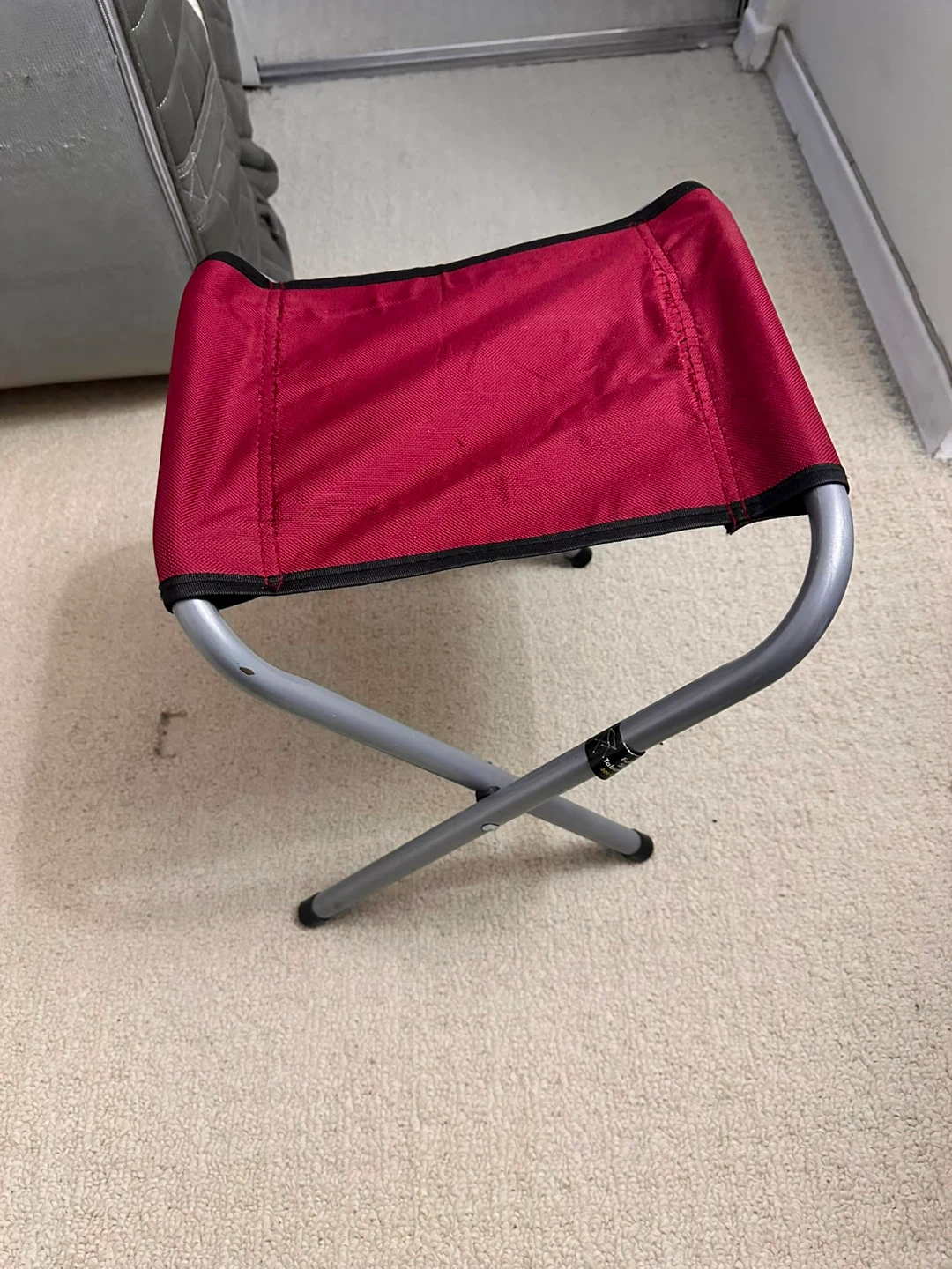 Red Folding Camp Stool - photo 2