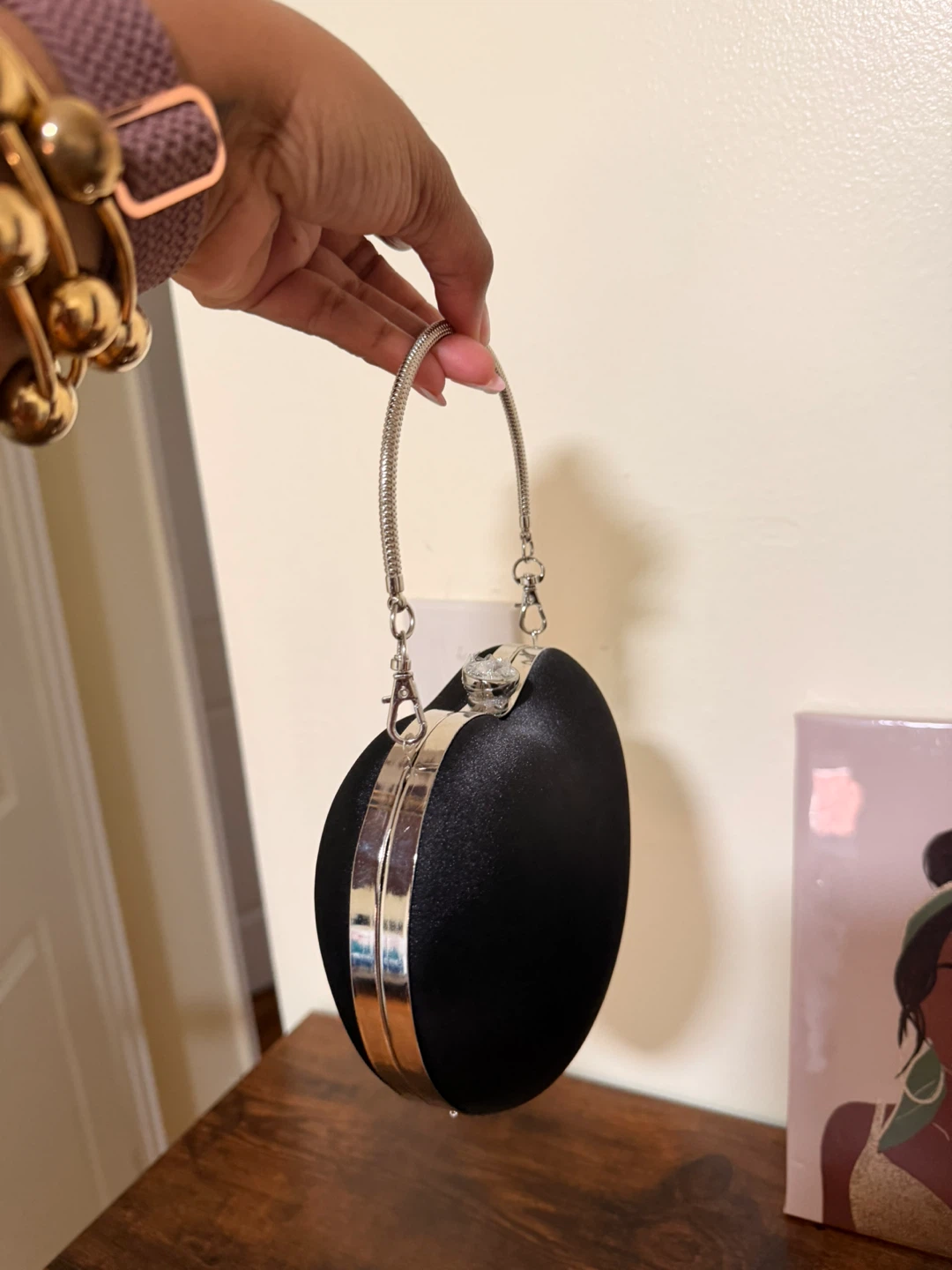 Black Heart Shaped Clutch Purse - photo 4