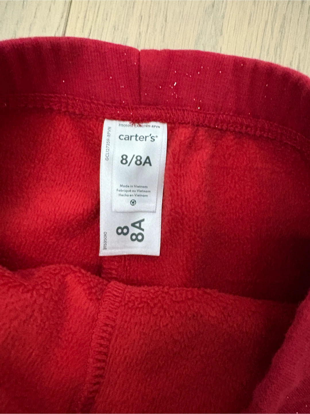 Carter's Red Sparkle Cozy Leggings - Size 8 - photo 3
