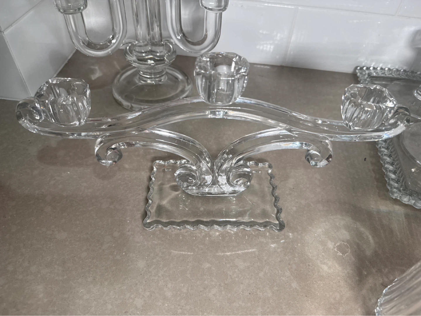 Glass Candelabra and Decor Set - photo 4