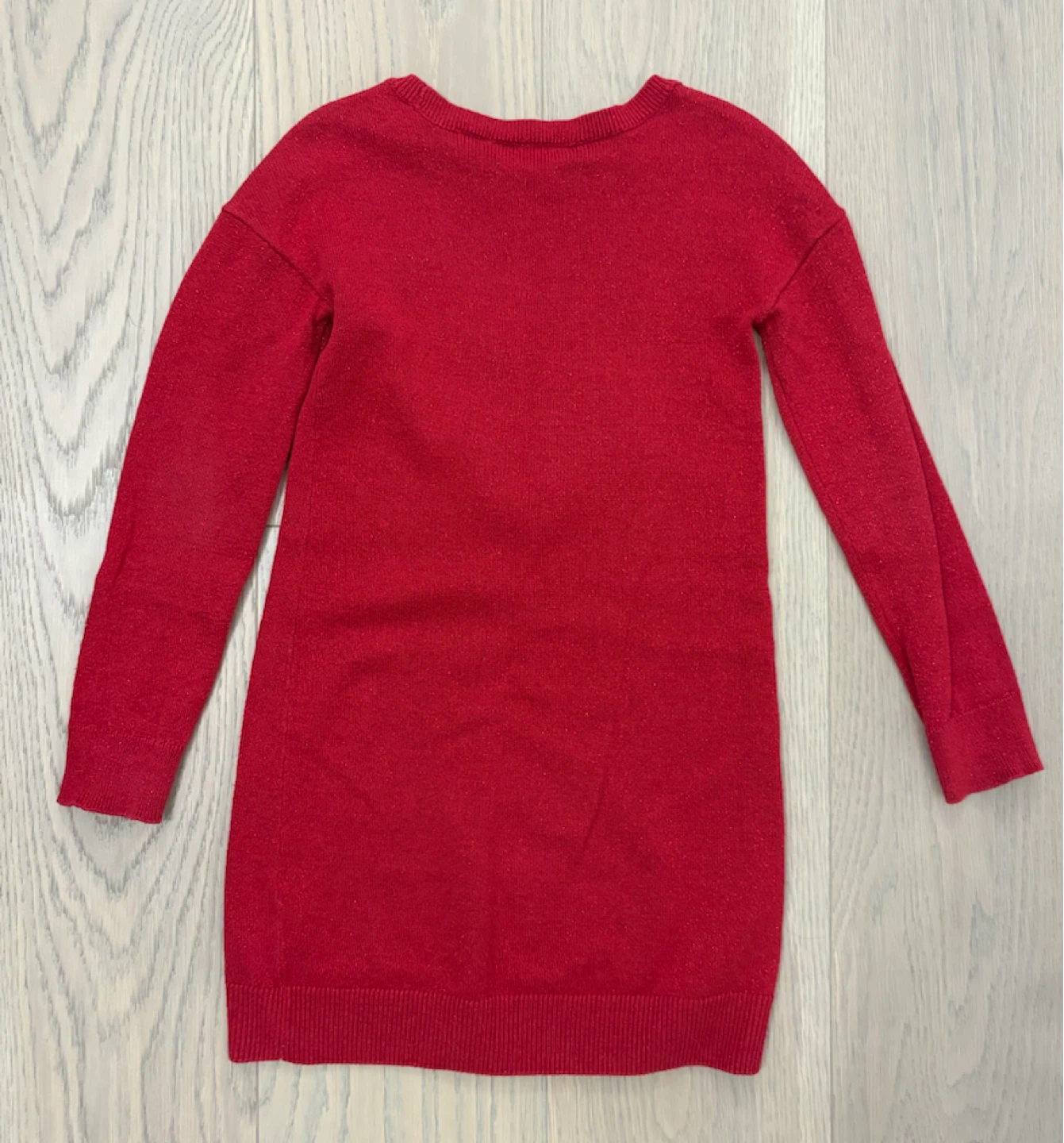 Girls Red Reindeer Sweater Dress Size 5/6 - photo 3