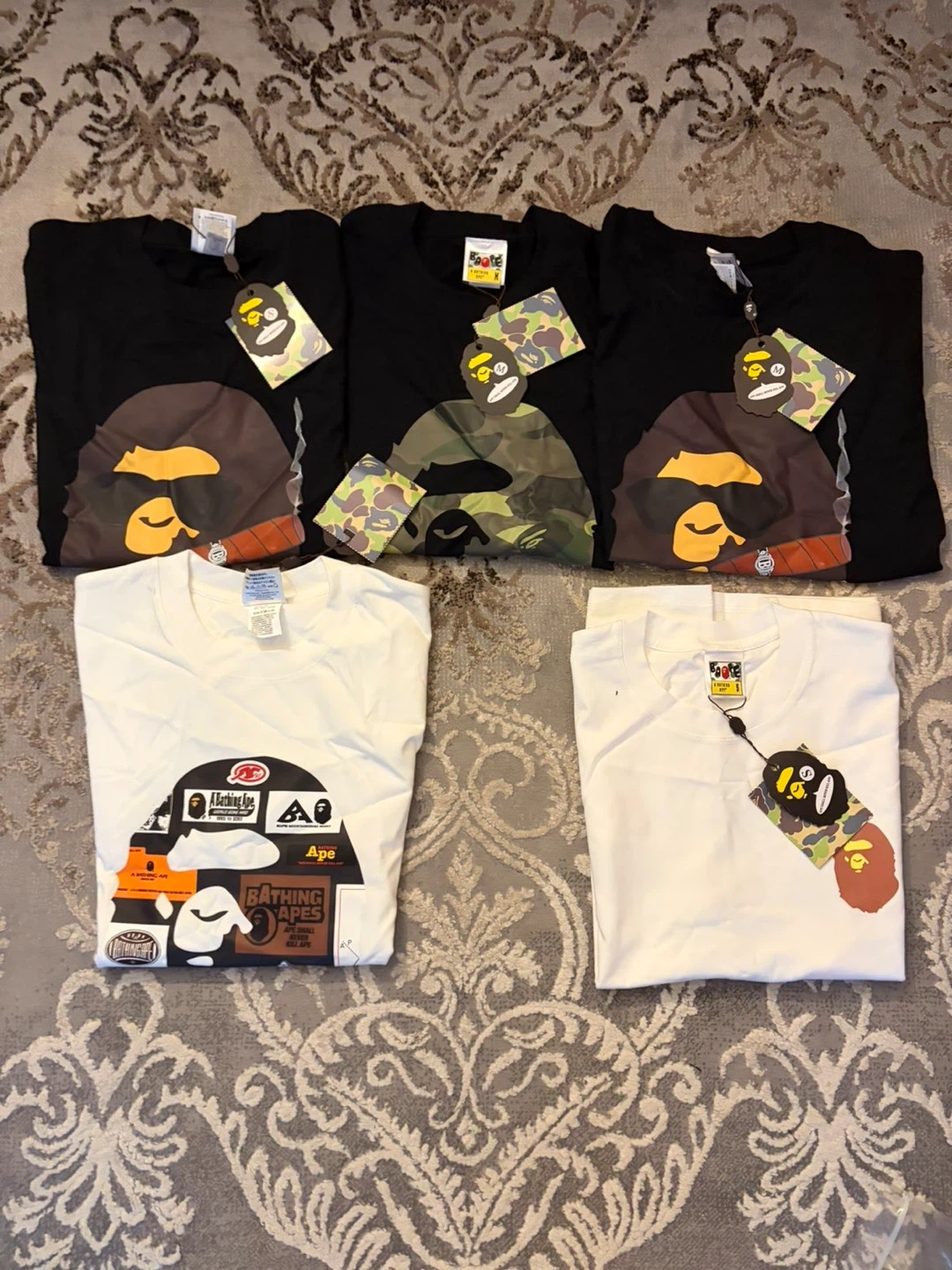 A Bathing Ape White Graphic T-Shirt