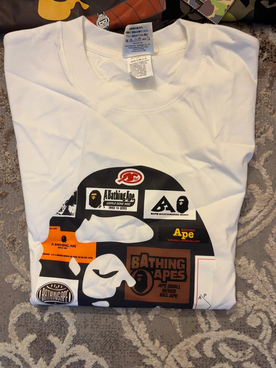 A Bathing Ape White Graphic T-Shirt - photo 3