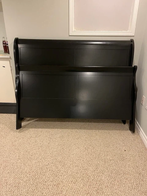 Black Sleigh Bed Frame