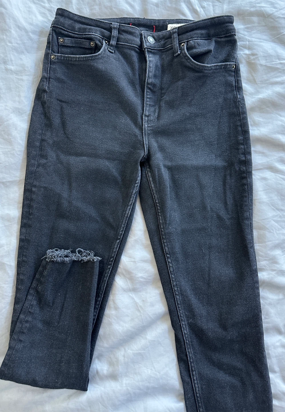 ZARA Women's Black Denim Jeans Size 10 - photo 4