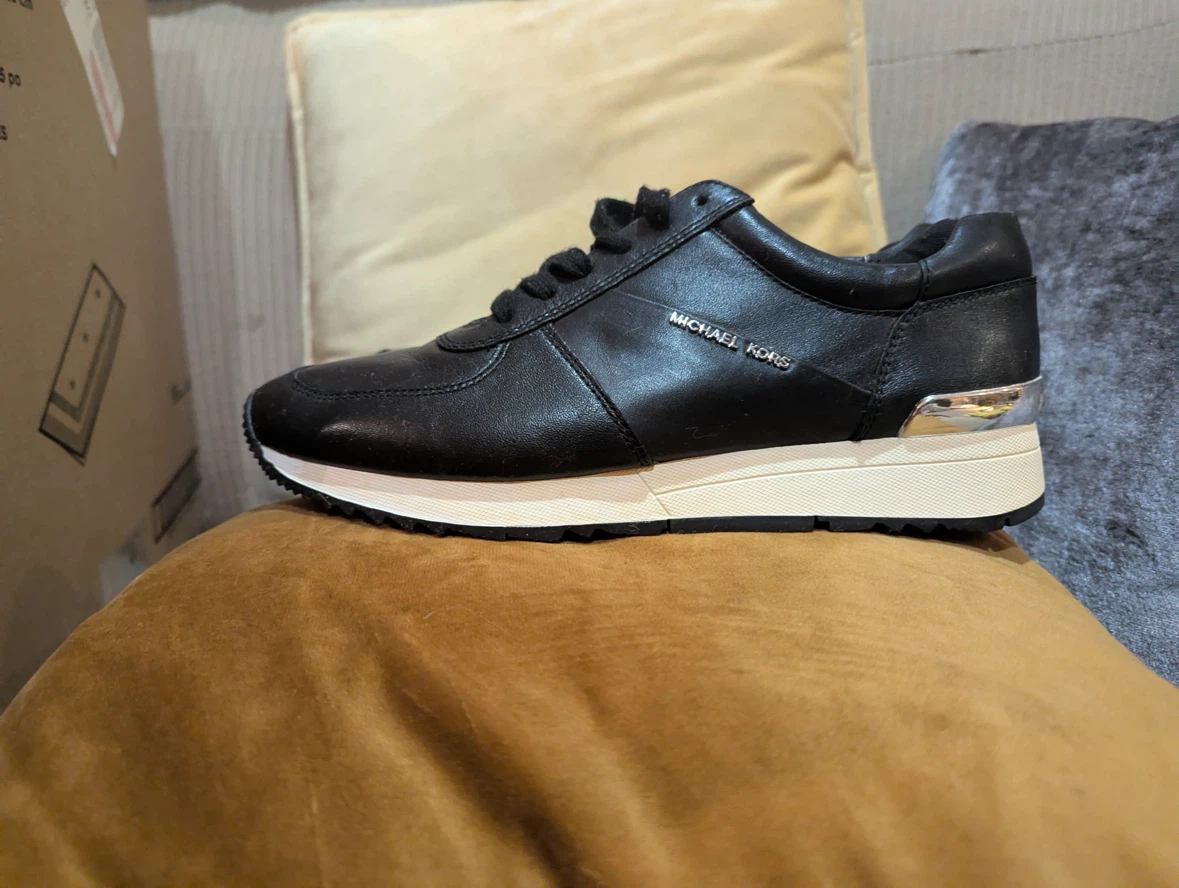 Michael Kors Black Leather Sneakers