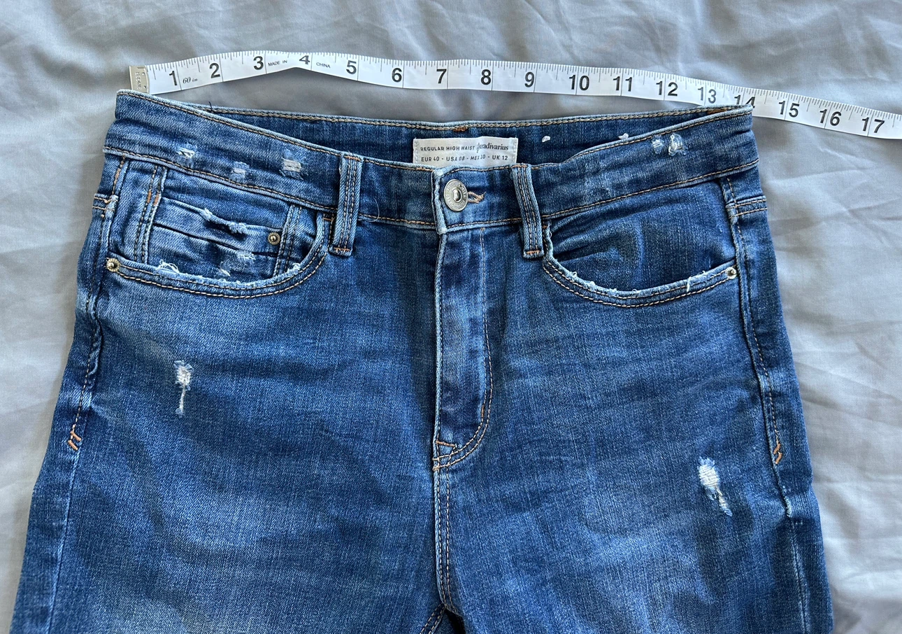 Stradivarius Women's Regular High Waist Blue Denim Jeans - photo 2