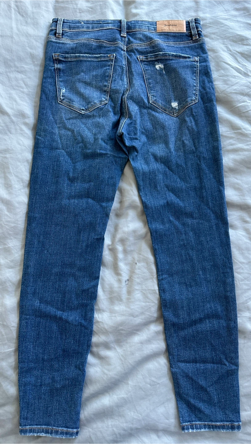 Stradivarius Women's Regular High Waist Blue Denim Jeans - photo 5