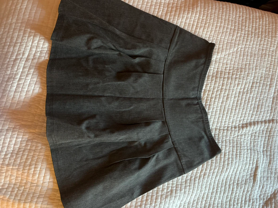 Grey Pleated Skirt