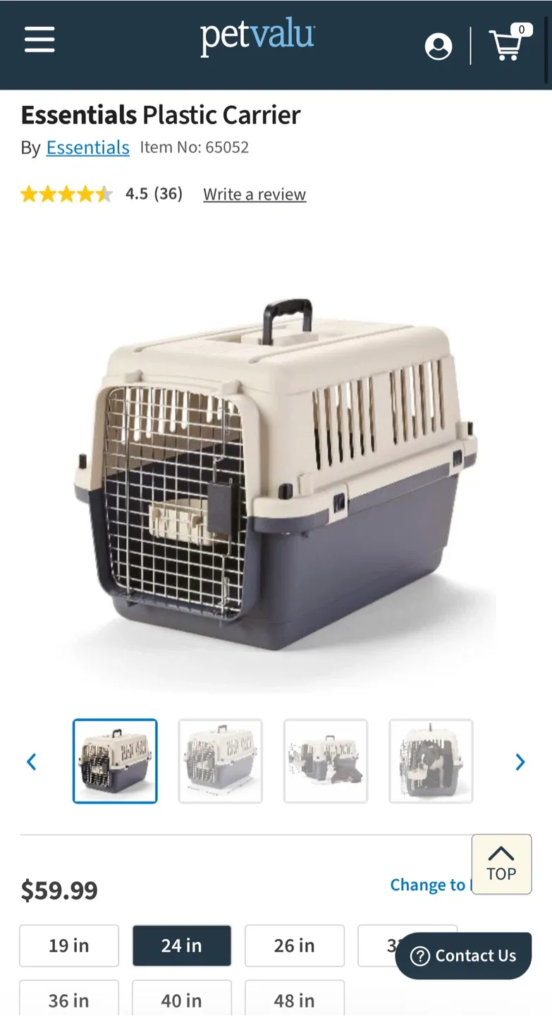 Essentials Plastic Pet Carrier 24 in - photo 5