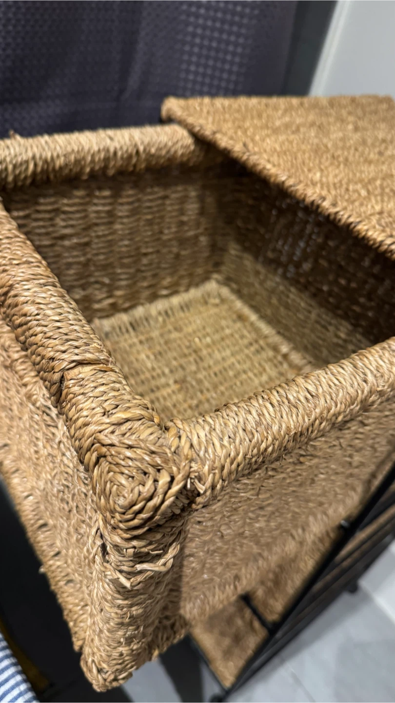 Woven Basket Storage Unit with 3 Drawers - photo 2