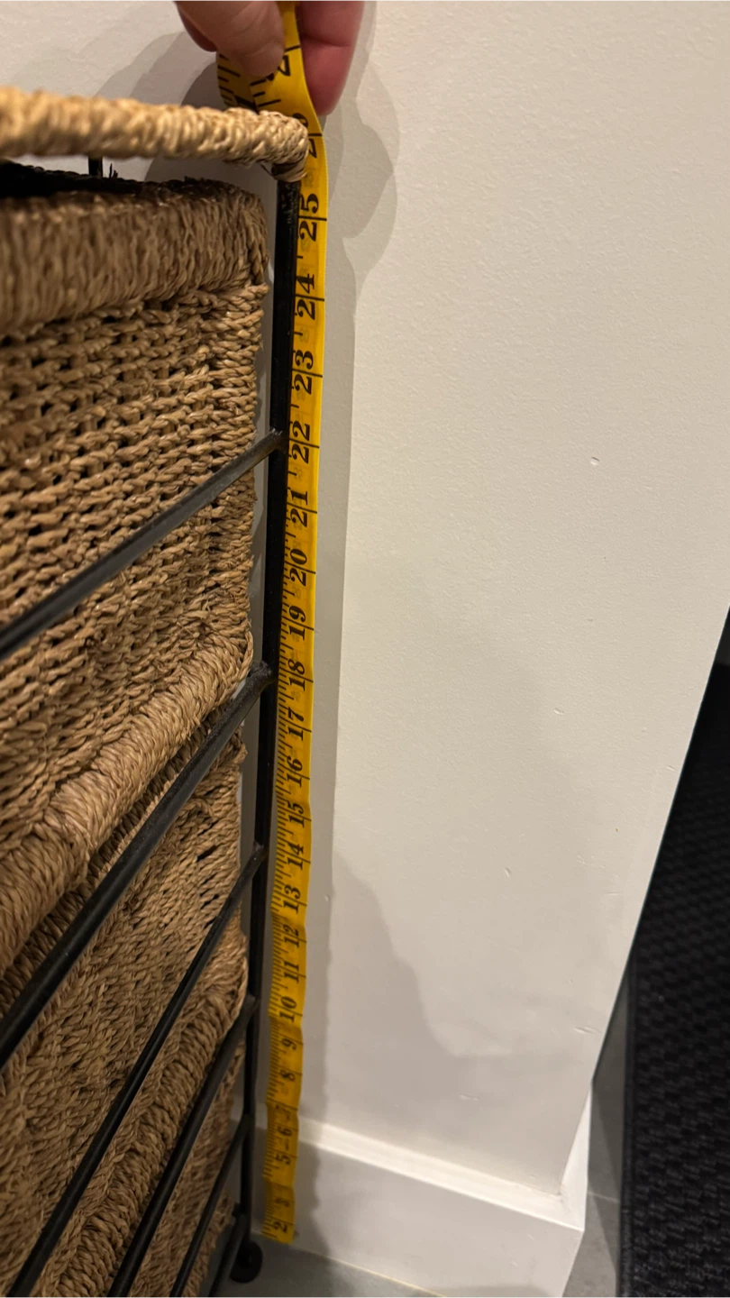 Woven Basket Storage Unit with 3 Drawers - photo 4