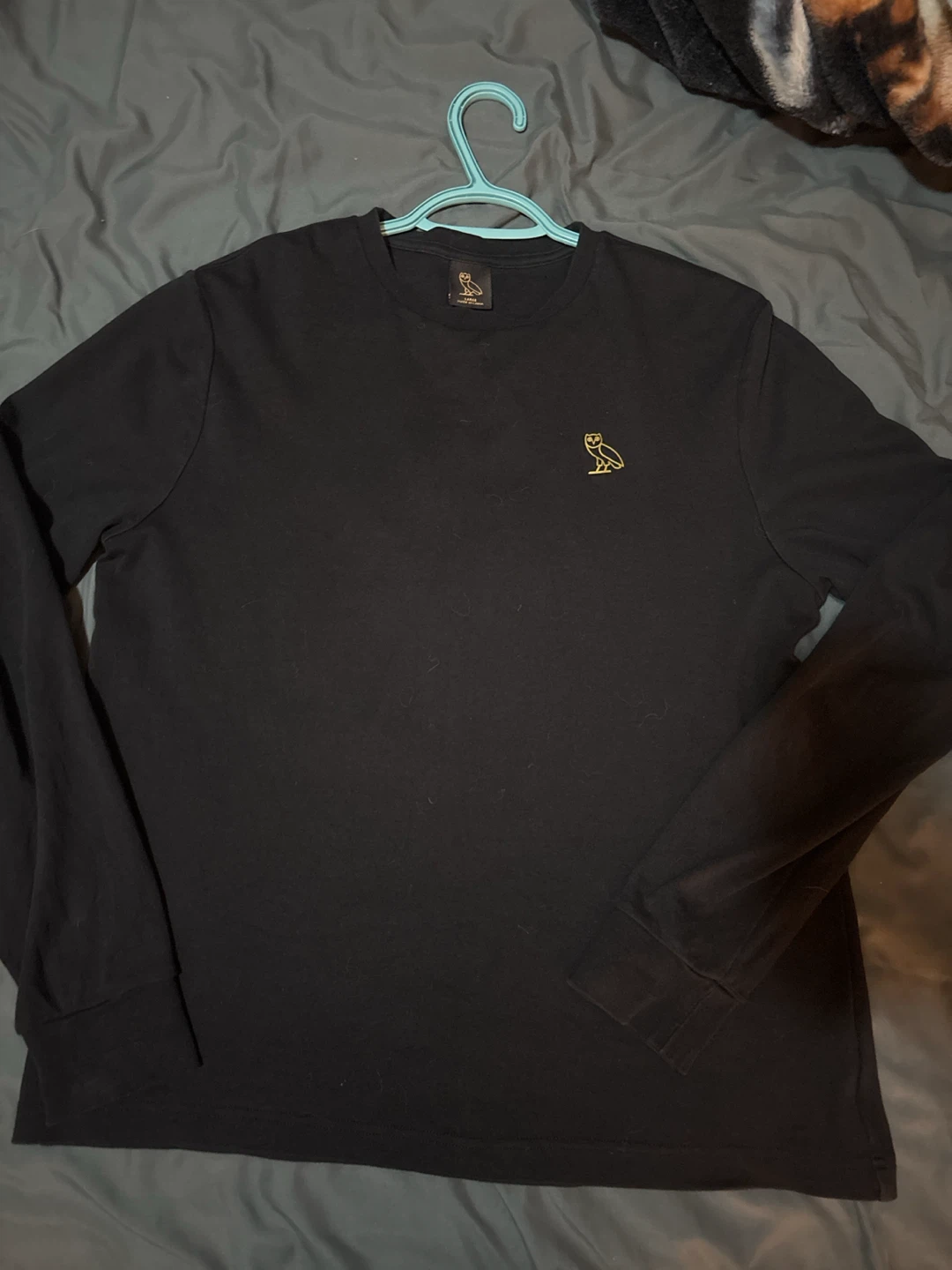 OVO Owl Long Sleeve Shirt - Black - Large