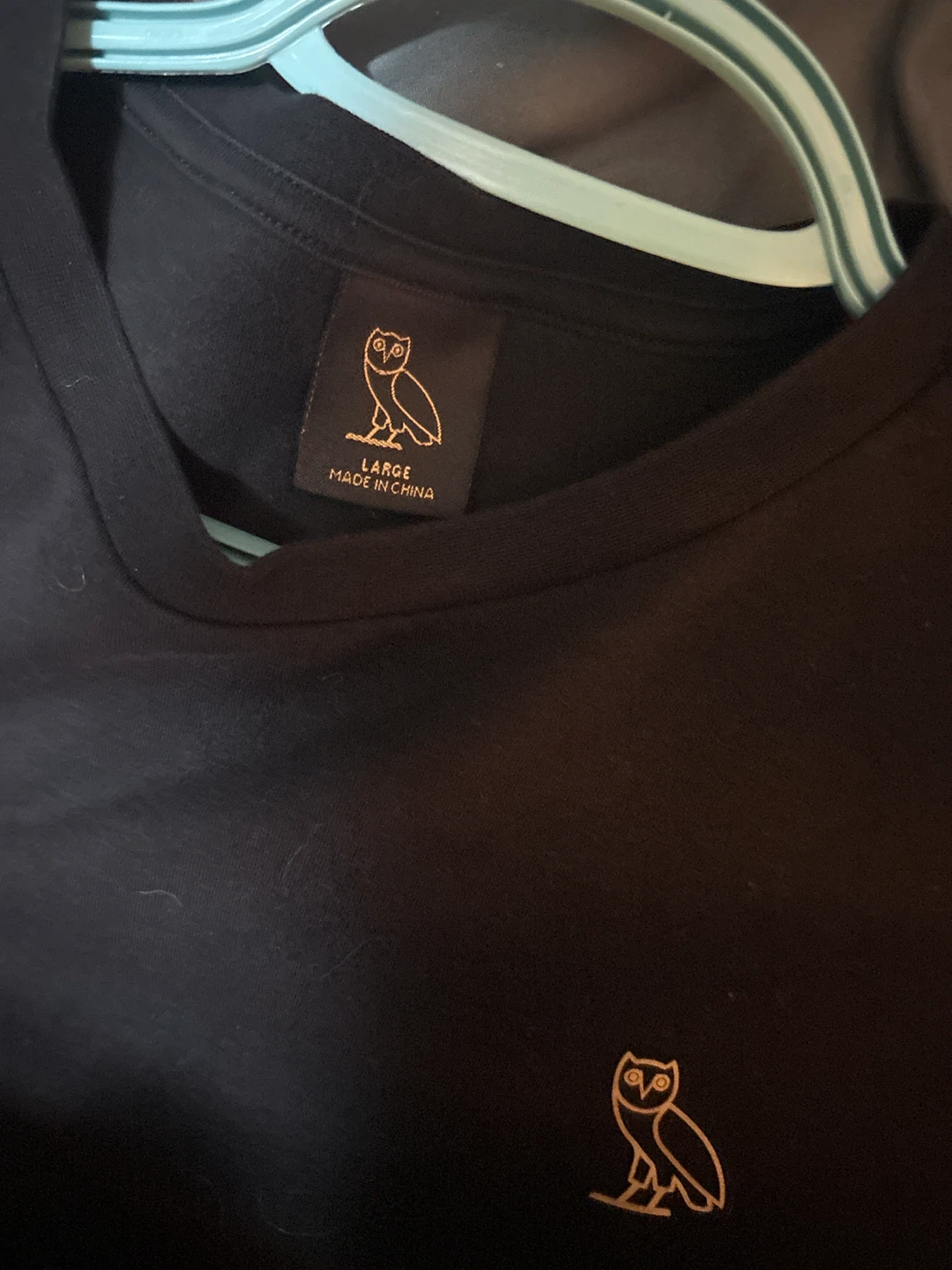 OVO Owl Long Sleeve Shirt - Black - Large - photo 2