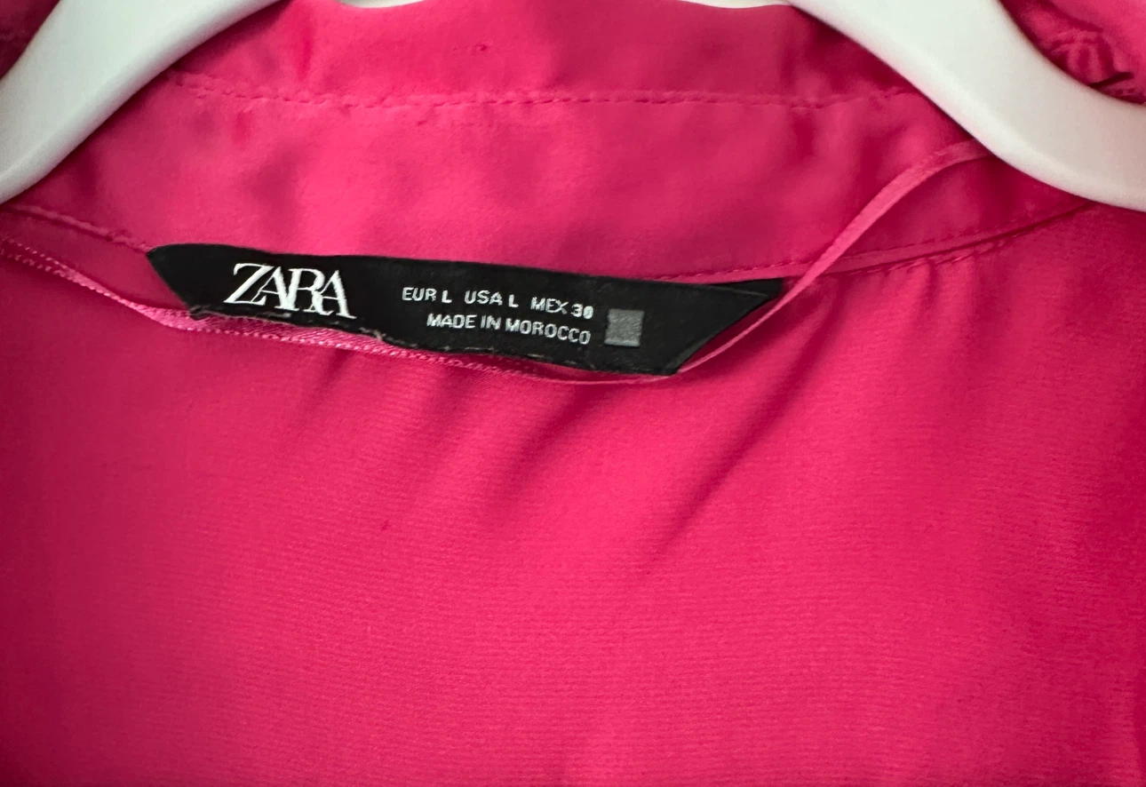 Zara Fuchsia Button-Up Blouse - photo 2