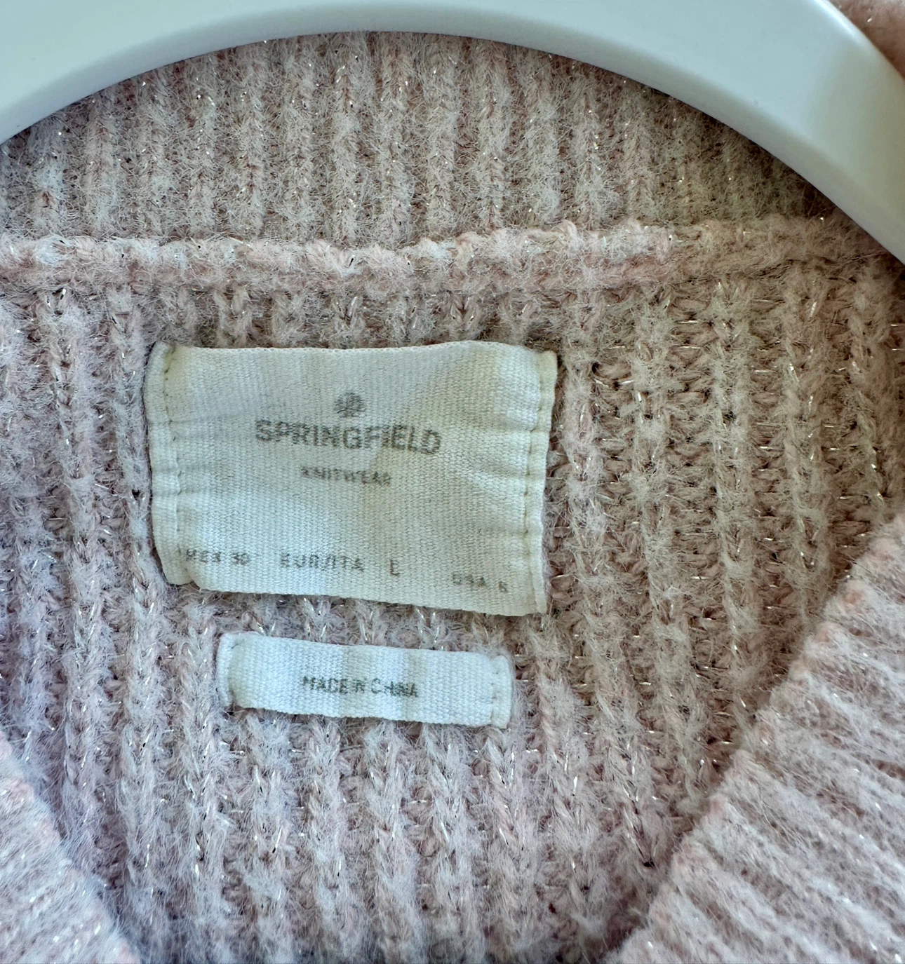 Springfield Knitwear Sweater - Pink - Size L - photo 2