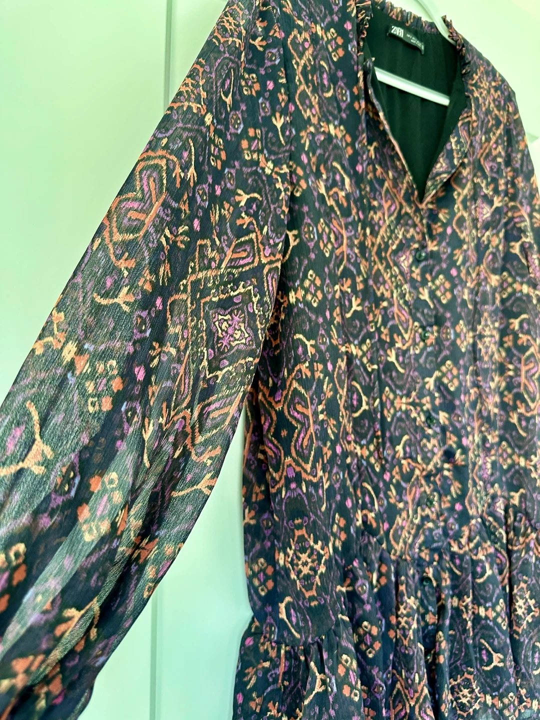 ZARA Printed Dress - Women's Size L - photo 4