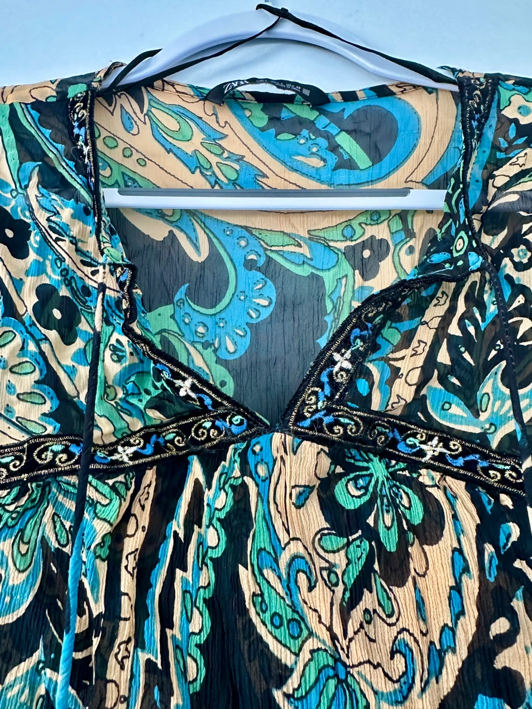 Zara Paisley Long Sleeve Blouse - photo 2