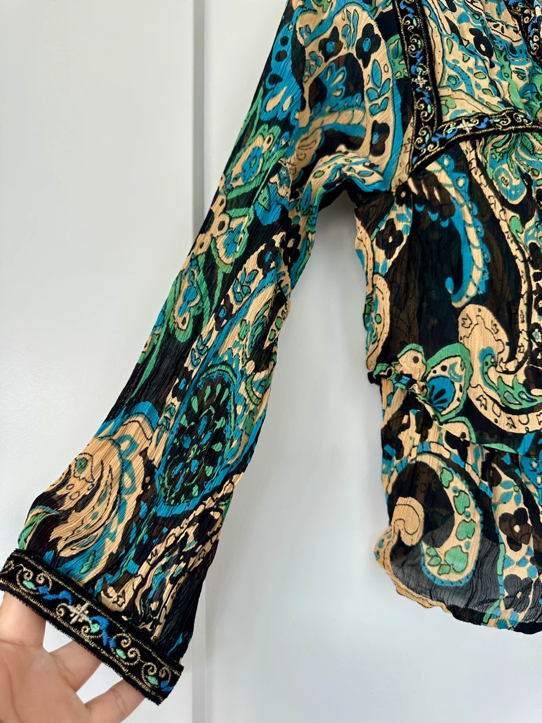 Zara Paisley Long Sleeve Blouse - photo 4