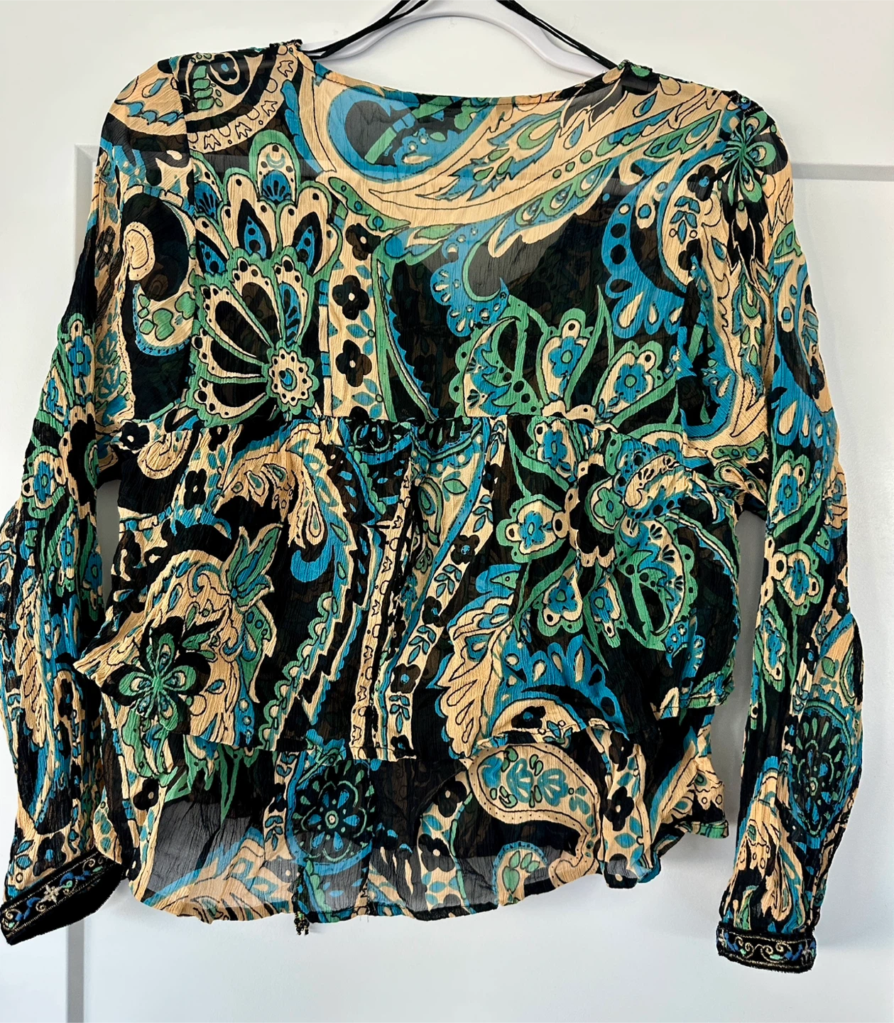 Zara Paisley Long Sleeve Blouse - photo 5