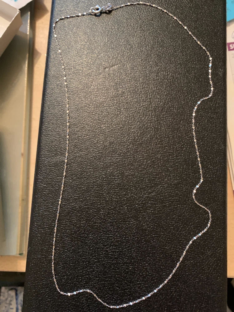 Silver strealing Chain Necklace-Italian