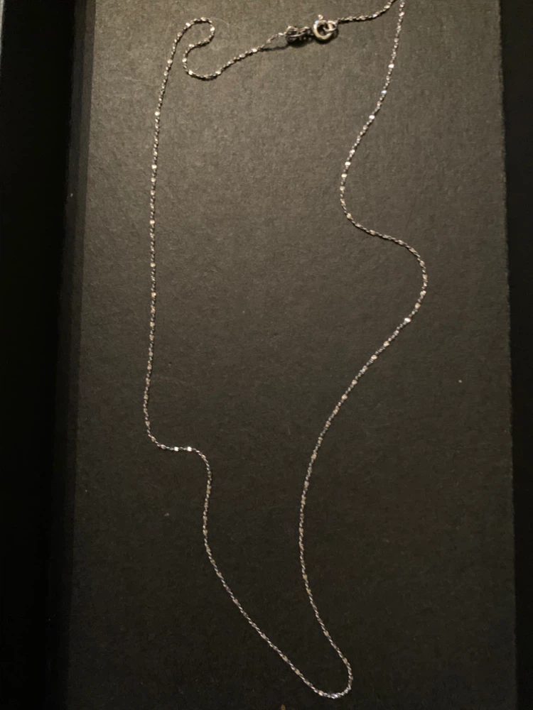 Silver strealing Chain Necklace-Italian - photo 2