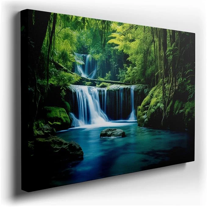 Canvas Wall Art - Waterfall Scene - photo 2