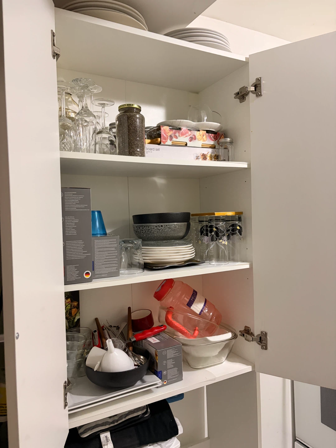 White Ikea Storage Cabinet with Space Underneath - photo 3