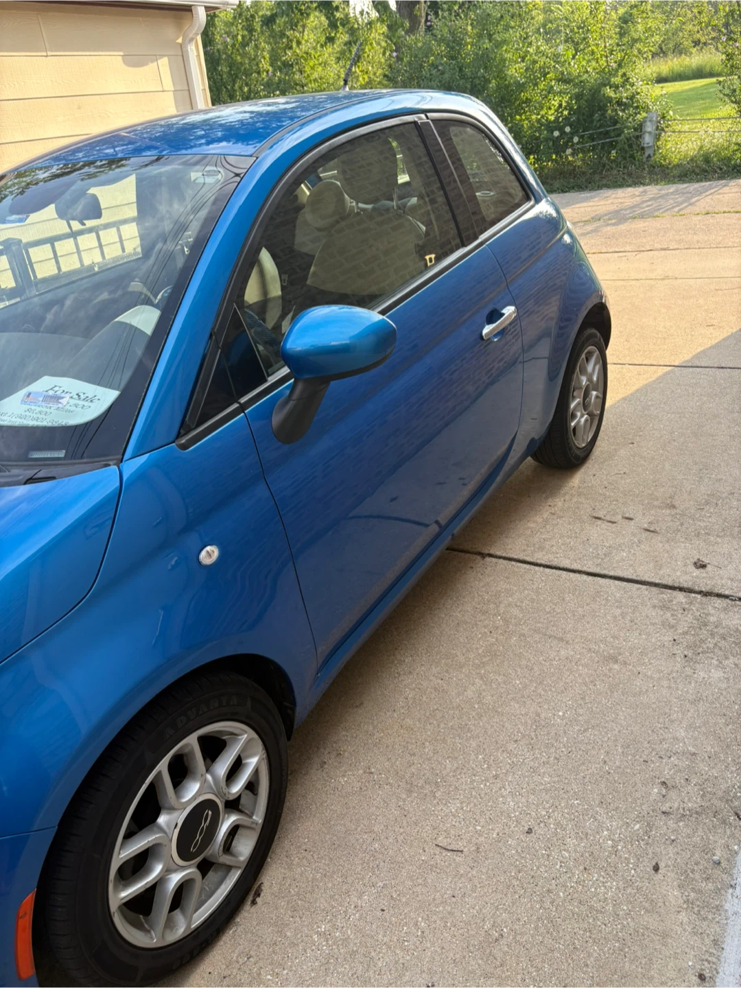 Blue Fiat 500 - photo 2