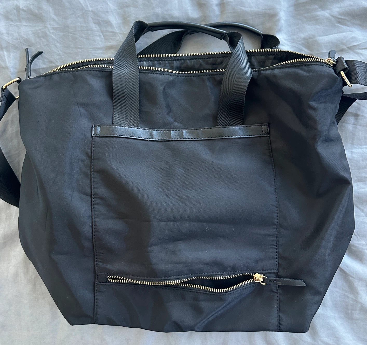 Travel Black Tote Bag with Shoulder Strap - photo 4