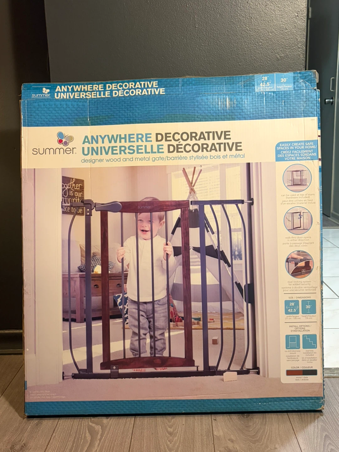 Infant & Pet Decorative Walk-Thru Gate Like New