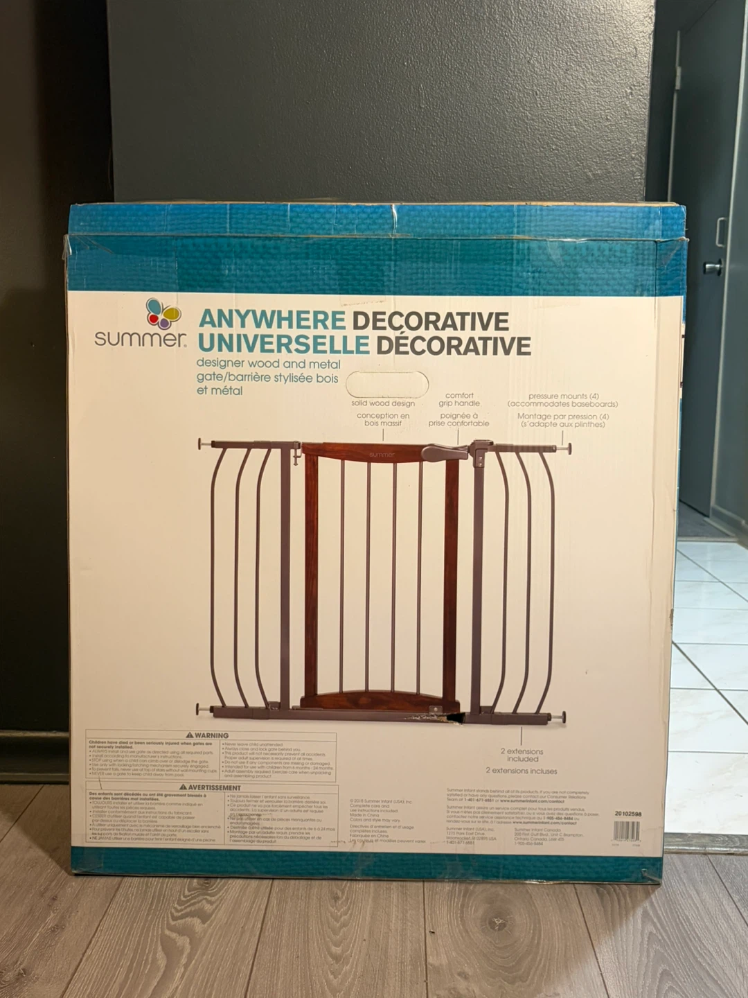 Infant & Pet Decorative Walk-Thru Gate Like New - photo 2
