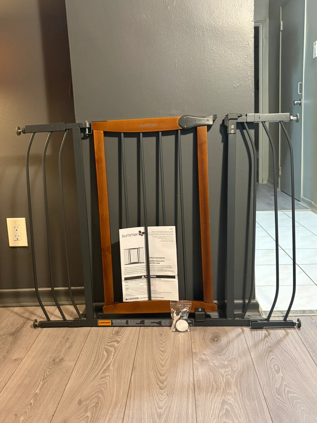 Infant & Pet Decorative Walk-Thru Gate Like New - photo 3