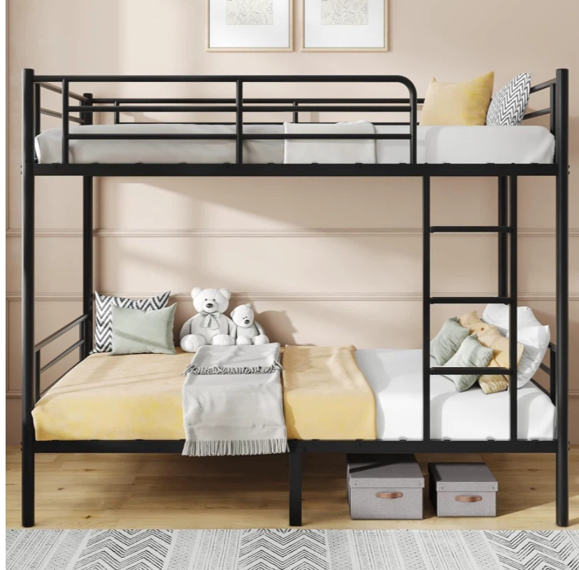 Black Metal Twin Bunk Bed - photo 2