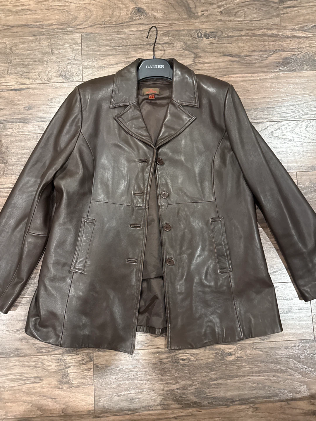 Danier Brown Leather Jacket XL/TG