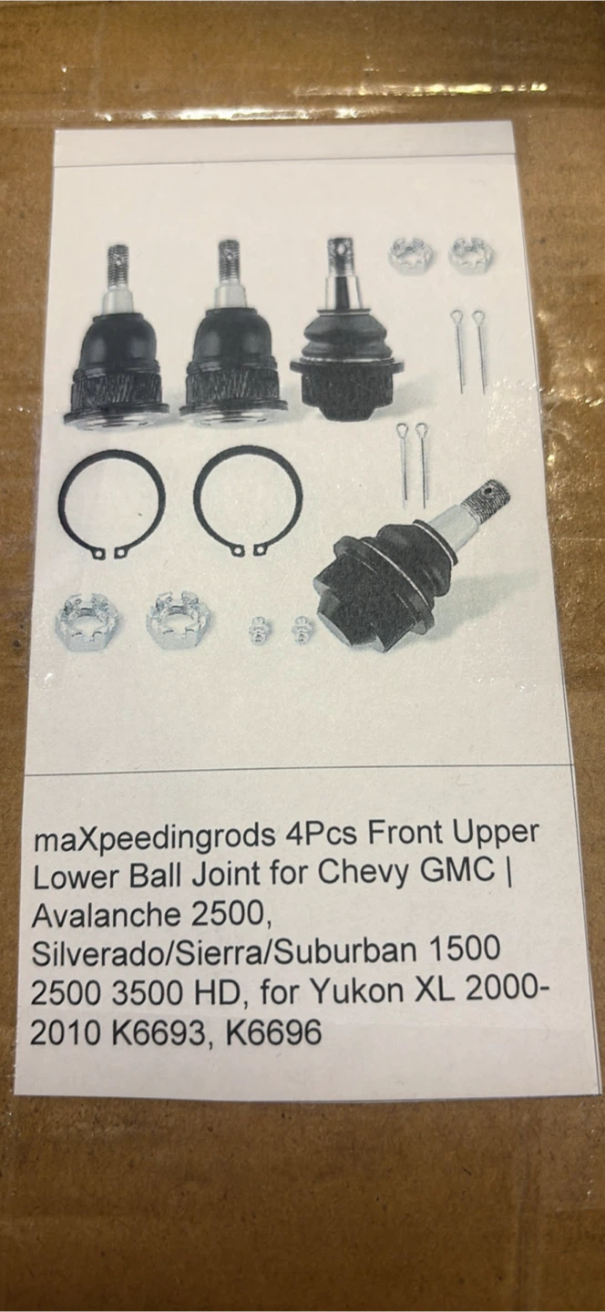 maxSpeedingrods 4Pcs Front Upper Lower Ball Joint Set