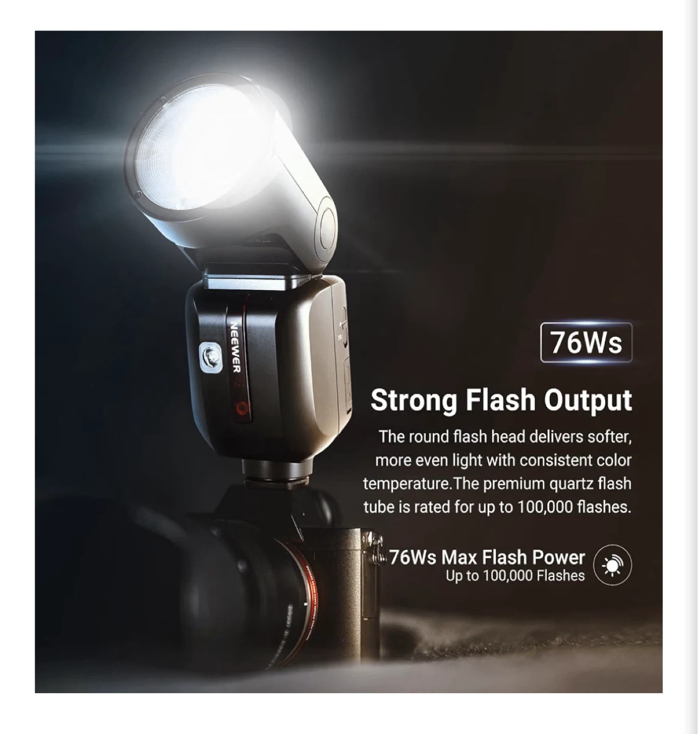 BNIB - NEEWER Z2PRO-S 2.4G Round Head Flash - photo 4