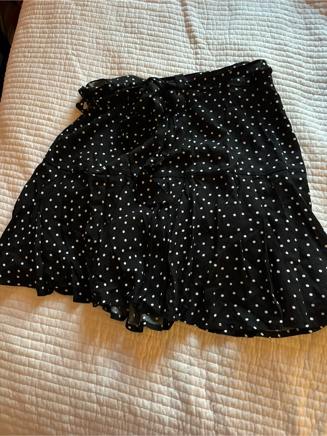Black and White Polka Dot Skirt