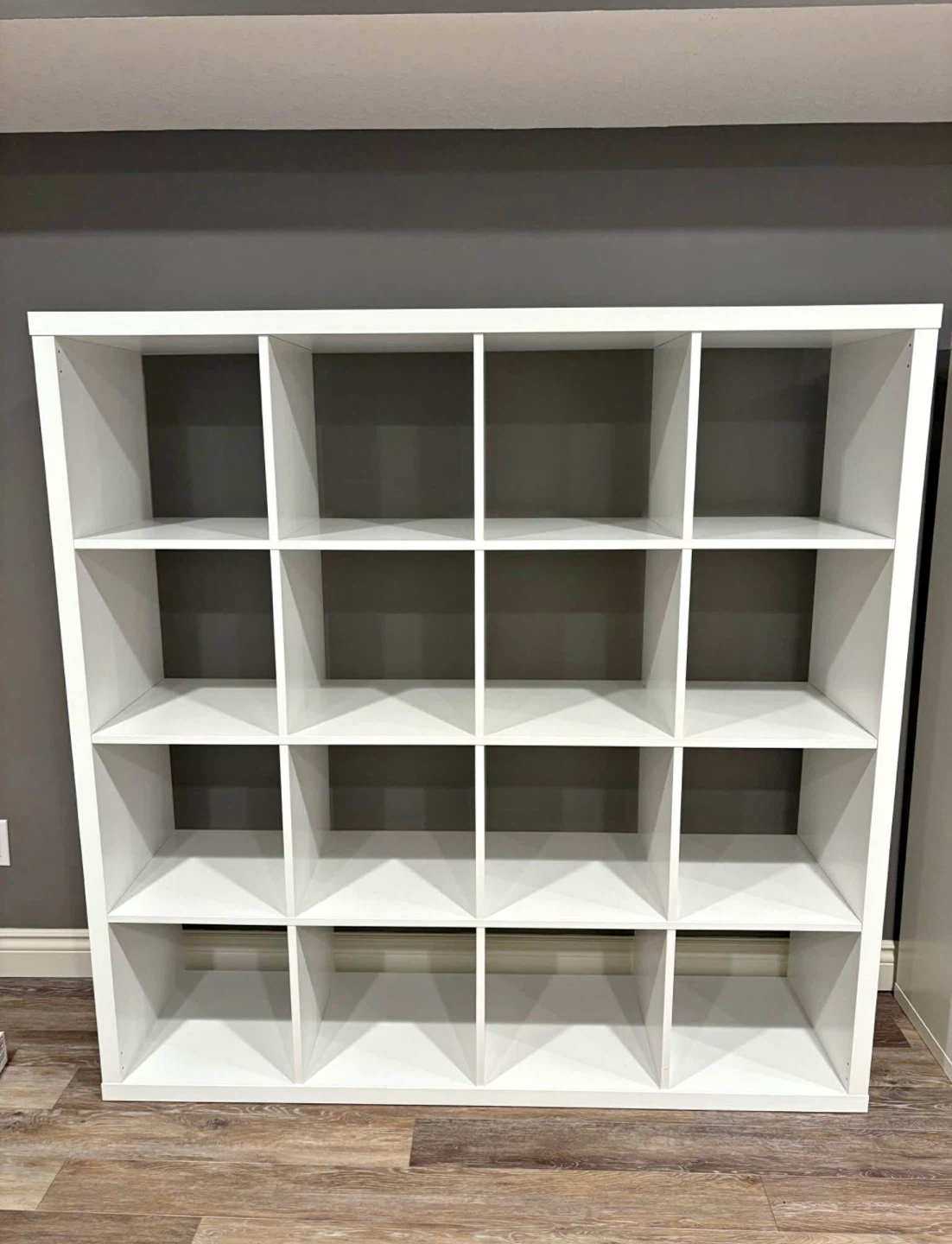 IKEA KALLAX white shelf 4x4