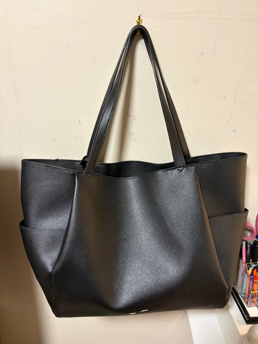 Ardene Faux Leather Tote Bag