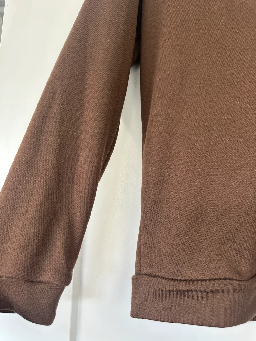 COOFANDY Brown Button Neck Sweatshirt - Size S - photo 4
