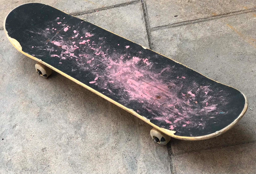 Used Skateboard Deck with Grip Tape