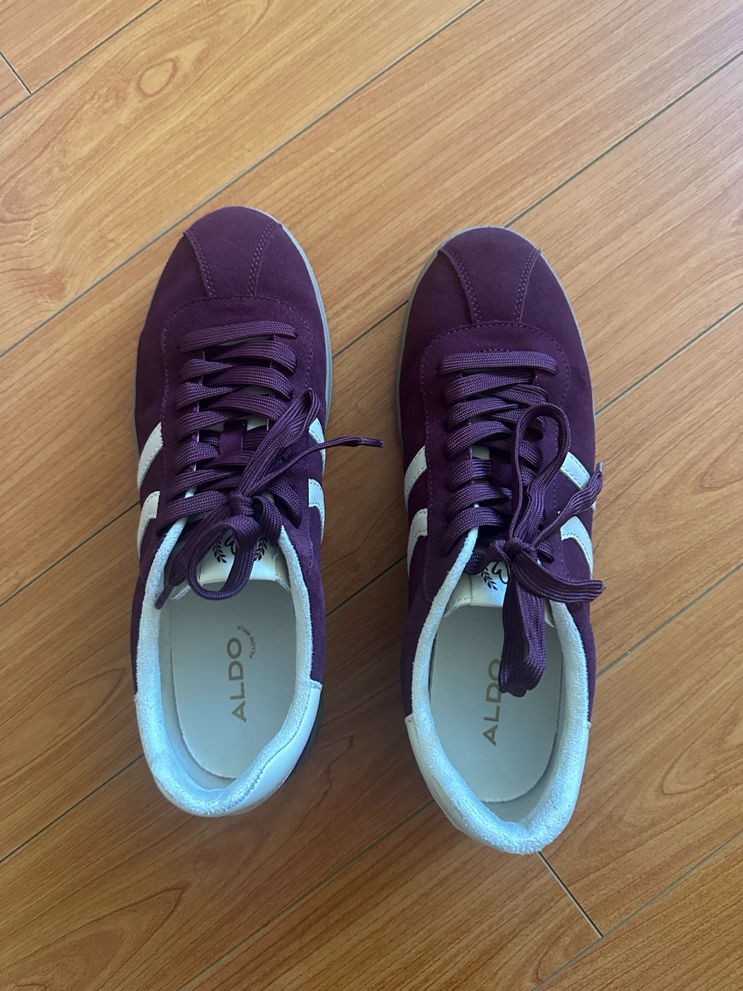 ALDO Burgundy Suede Sneakers