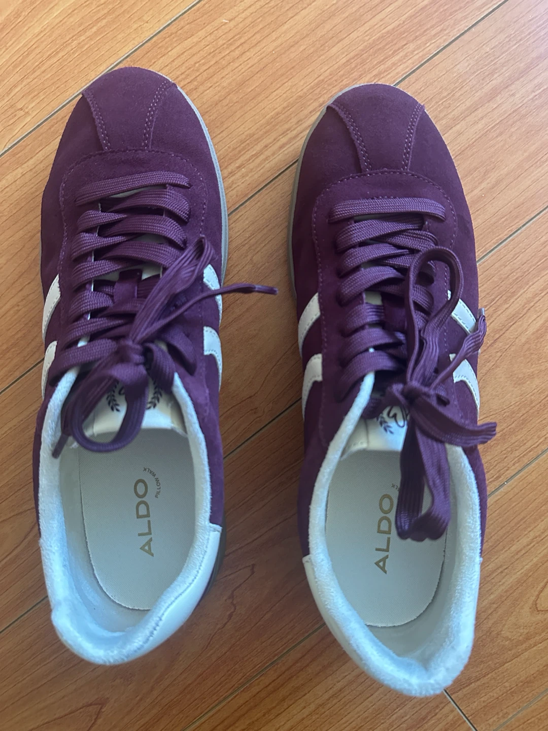 ALDO Burgundy Suede Sneakers - photo 2