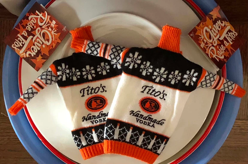 Tito's Handmade Vodka Sweater Bottle Cozies (Set of 2) - photo 3