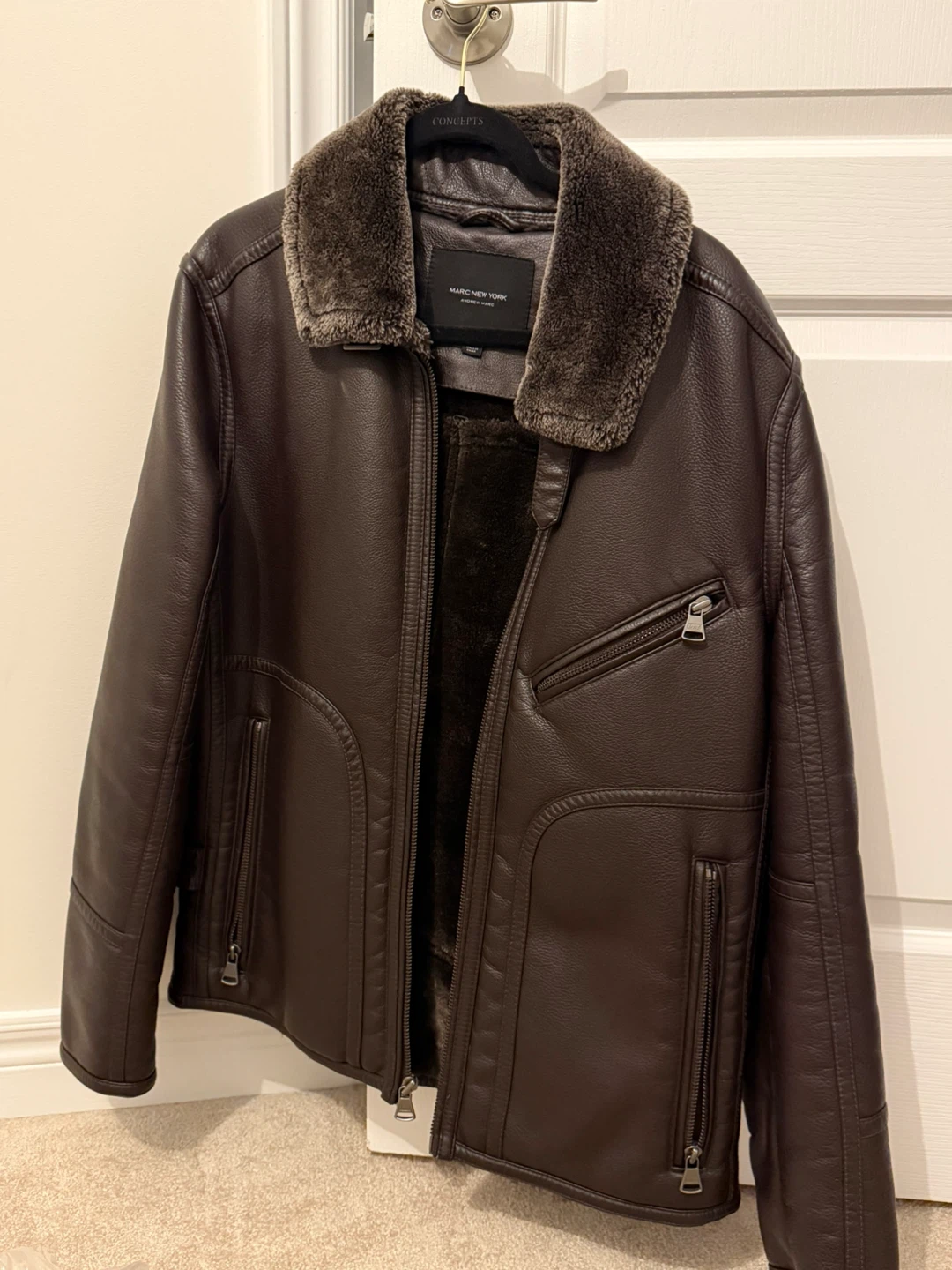Men’s Medium Marc New York Brown Leather Jacket