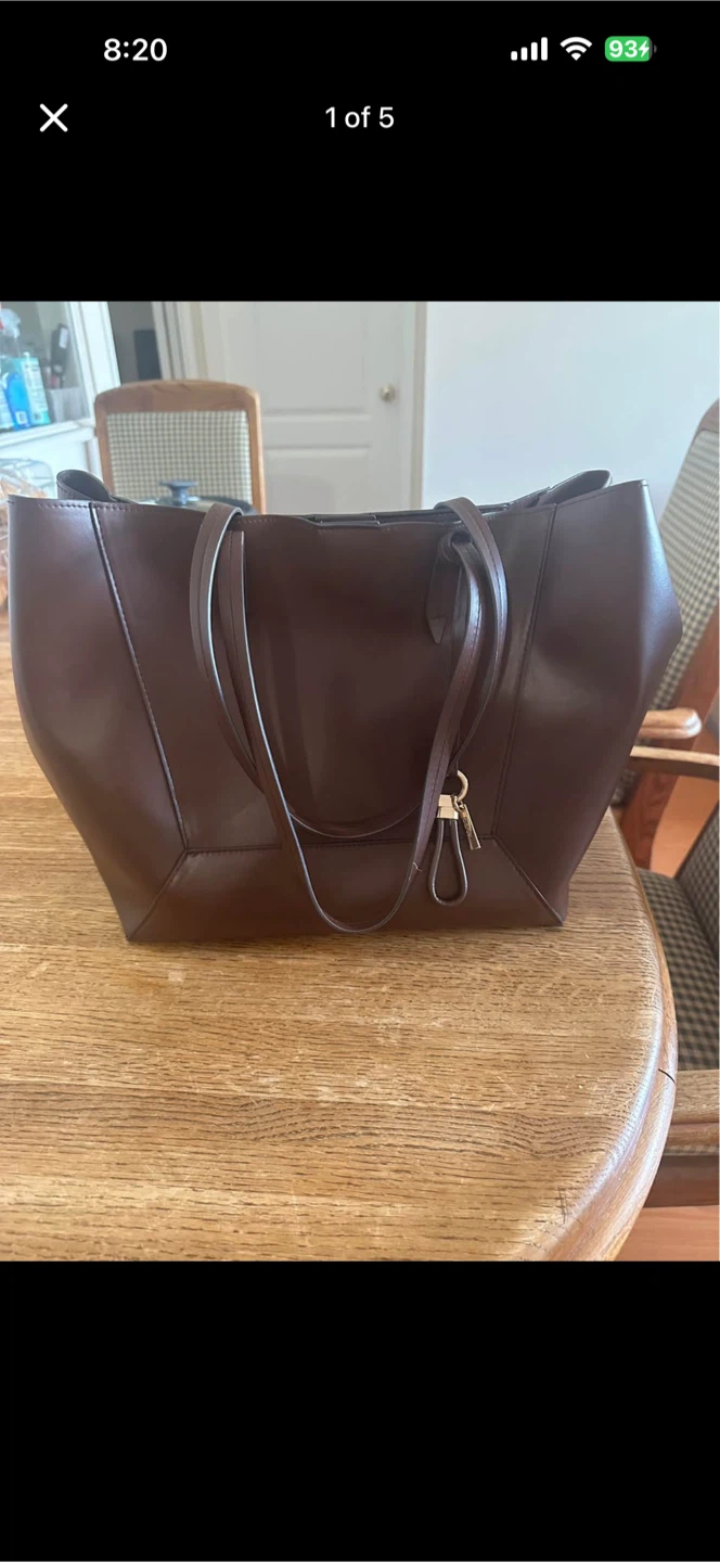 Brown Leather Tote Bag